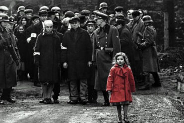 A still from "The Schindler's list" by Steven Spielberg.